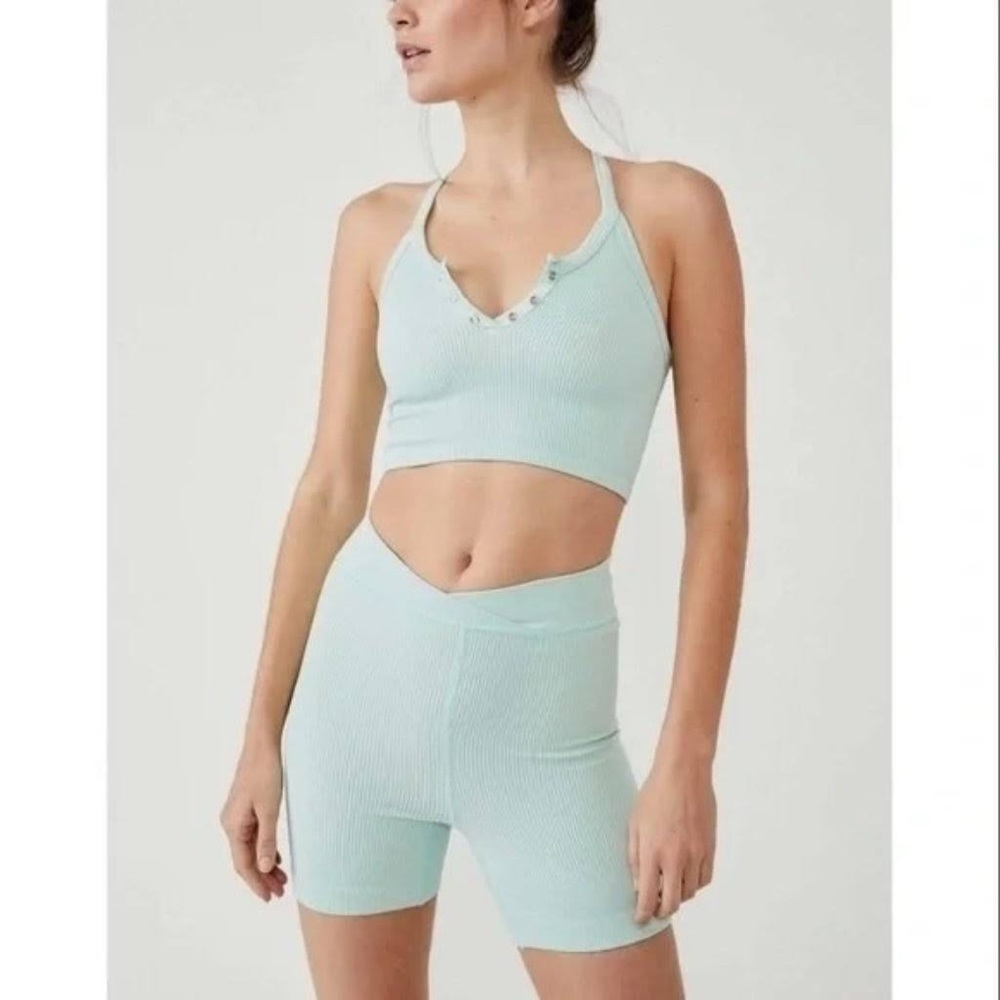Free People Movement Free Throw Short in Turquoise Mint